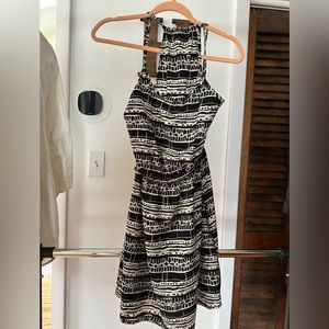 Ya Los Angeles Dress Sleeveless Black &White Size S.